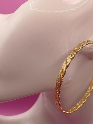 Fonott 14 k karika fülbevaló