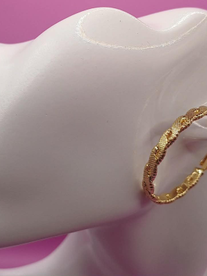 Fonott 14 k karika fülbevaló