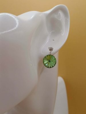 Peridot kristály fülbevaló