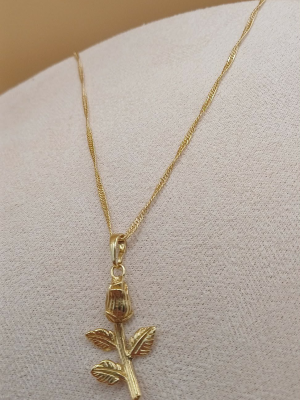 Helaes 14K XP rózsa medálos nyaklánc
