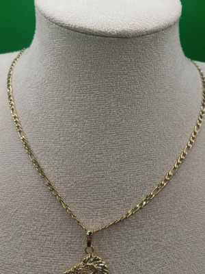 Unisex Leon 14K XP oroszlán medálos nyaklánc