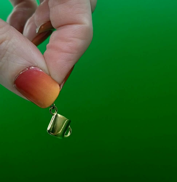 Rozsdamentes acél medál 10 mm-es rugós kapocs egyszerű csésze alakú