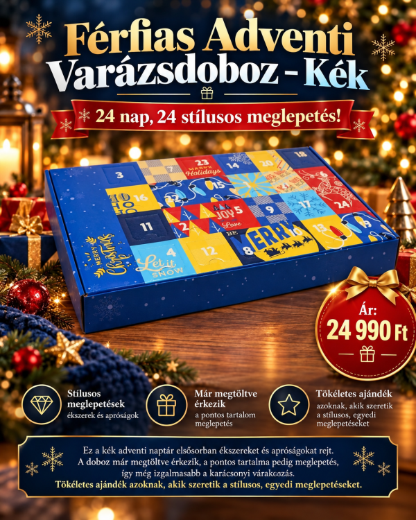 Férfias Adventi Varázsdoboz-Kék