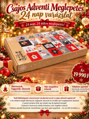 Csajos Adventi Meglepetés-Natúr Barna Kiadás