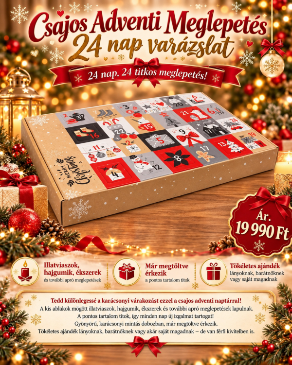 Csajos Adventi Meglepetés-Natúr Barna Kiadás